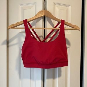 Raspberry red Lululemon Energy bra